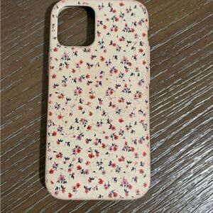 Elegant Floral Phone Case - Cream and Red